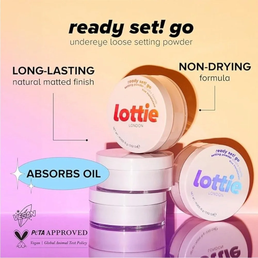 Lottie London Ready Set Go Setting Powder - true translucent